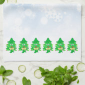 smakelijke kerstkerstboom theedoek (Gevouwen)
