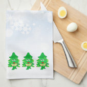 smakelijke kerstkerstboom theedoek (Quarter Fold)
