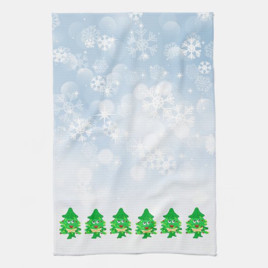 smakelijke kerstkerstboom theedoek (Verticaal)