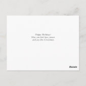 smakelijke moderne kerstfeestdag - visitekaartje briefkaart (Achterkant)