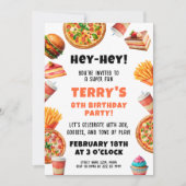 Smakelijke Pizza Party verjaardag Kaart (Voorkant)