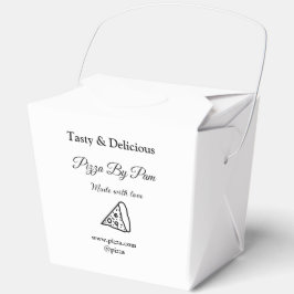 Smakelijke pizza restaurant cafe gemaakt met liefd bedankdoosjes