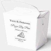 Smakelijke pizza restaurant cafe gemaakt met liefd bedankdoosjes (Achterkant)