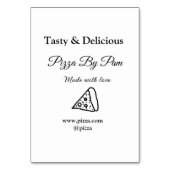 Smakelijke pizza restaurant cafe gemaakt met liefd kaart (Achterkant)