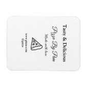 Smakelijke pizza restaurant cafe gemaakt met liefd magneet (Horizontaal)