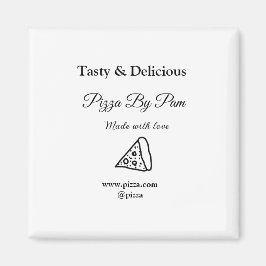 Smakelijke pizza restaurant cafe gemaakt met liefd magneet