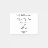 Smakelijke pizza restaurant cafe gemaakt met liefd post-it® notes (Voorkant)