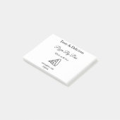 Smakelijke pizza restaurant cafe gemaakt met liefd post-it® notes (Schuin)