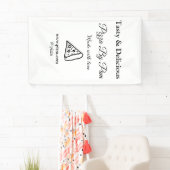 Smakelijke pizza restaurant cafe gemaakt met liefd spandoek (Insitu)