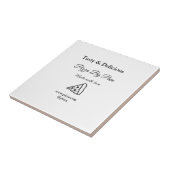 Smakelijke pizza restaurant cafe gemaakt met liefd tegeltje (Zijkant)