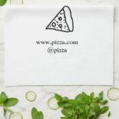 Smakelijke pizza restaurant cafe gemaakt met liefd theedoek (Gevouwen)