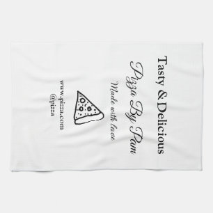 Smakelijke pizza restaurant cafe gemaakt met liefd theedoek