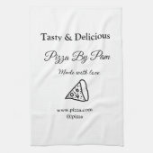 Smakelijke pizza restaurant cafe gemaakt met liefd theedoek (Verticaal)