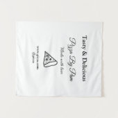 Smakelijke pizza restaurant cafe gemaakt met liefd wandkleed (Voorkant (horizontaal))