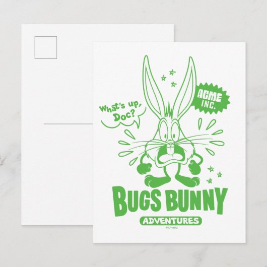 Smakelijke Retro BUGS BUNNY™ Briefkaart (Voorkant / Achterkant)
