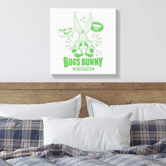 Smakelijke Retro BUGS BUNNY™ Canvas Afdruk (Insitu (Slaapkamer))