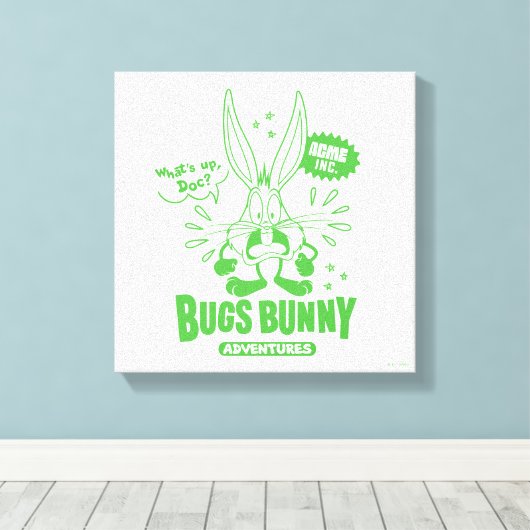 Smakelijke Retro BUGS BUNNY™ Canvas Afdruk (Insitu (Houten vloer))