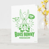 Smakelijke Retro BUGS BUNNY™ Kaart (Gele Bloem)