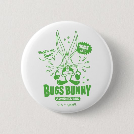 Smakelijke Retro BUGS BUNNY™ Ronde Button 5,7 Cm (Voorkant)