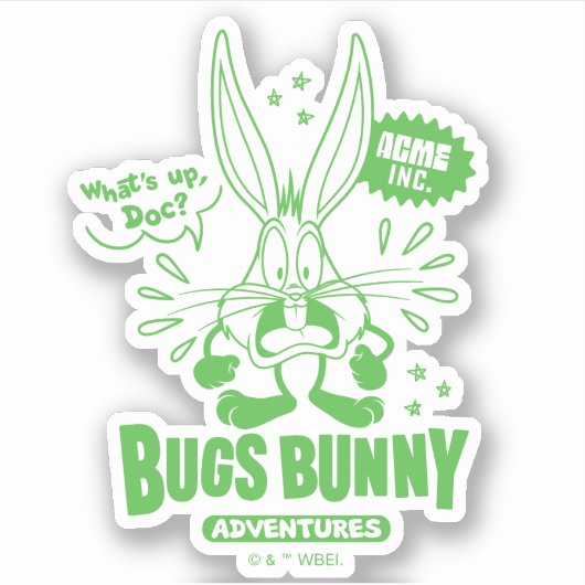 Smakelijke Retro BUGS BUNNY™ Sticker (Voorkant)