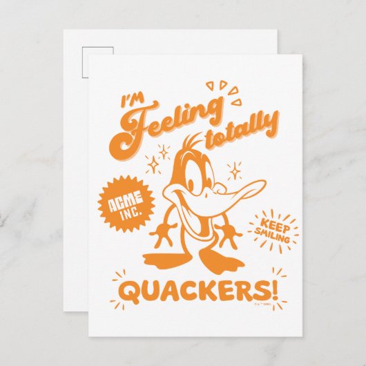 Smakelijke Retro DAFFY DUCK™ Briefkaart (Voorkant / Achterkant)