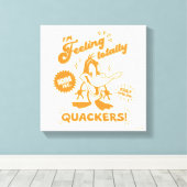 Smakelijke Retro DAFFY DUCK™ Canvas Afdruk (Insitu (Houten vloer))