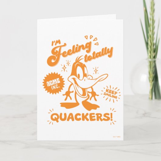Smakelijke Retro DAFFY DUCK™ Kaart (Voorkant)