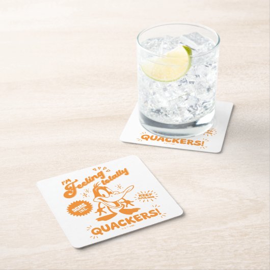 Smakelijke Retro DAFFY DUCK™ Kartonnen Onderzetters (Insitu)