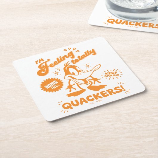 Smakelijke Retro DAFFY DUCK™ Kartonnen Onderzetters (Schuin)