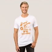 Smakelijke Retro DAFFY DUCK™ Tri-Blend Shirt (Voorkant volledig)