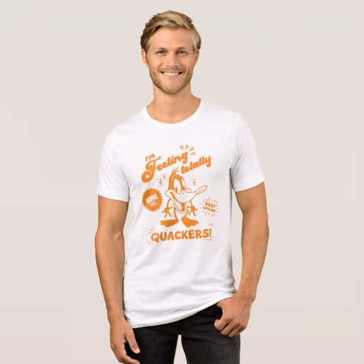 Smakelijke Retro DAFFY DUCK™ Tri-Blend Shirt (Voorkant volledig)