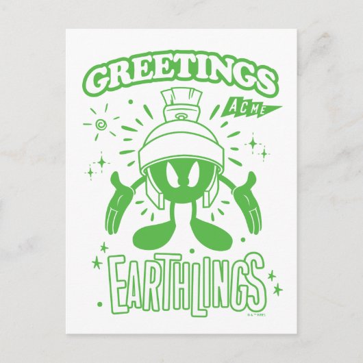 Smakelijke Retro MARVIN THE MARTIAN™ Briefkaart (Voorkant)