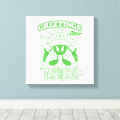 Smakelijke Retro MARVIN THE MARTIAN™ Canvas Afdruk (Insitu (Houten vloer))