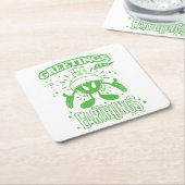 Smakelijke Retro MARVIN THE MARTIAN™ Kartonnen Onderzetters (Schuin)