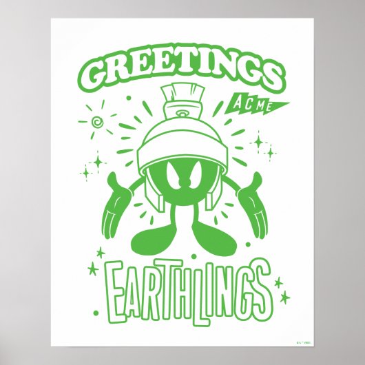 Smakelijke Retro MARVIN THE MARTIAN™ Poster (Voorkant)