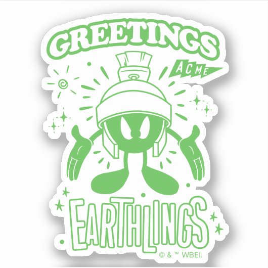 Smakelijke Retro MARVIN THE MARTIAN™ Sticker (Voorkant)