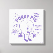 Smakelijke Retro Porky Pig Canvas Afdruk (Voorkant)