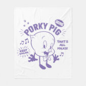 Smakelijke Retro Porky Pig Fleece Deken (Voorkant)