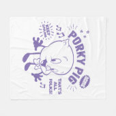 Smakelijke Retro Porky Pig Fleece Deken (Voorkant (Horizontaal))