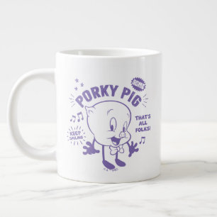 Smakelijke Retro Porky Pig Grote Koffiekop