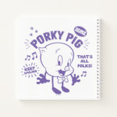 Smakelijke Retro Porky Pig Notitieboek (Achterkant)