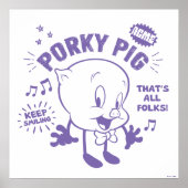 Smakelijke Retro Porky Pig Poster (Voorkant)