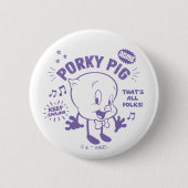 Smakelijke Retro Porky Pig Ronde Button 5,7 Cm (Voorkant)