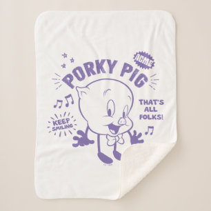 Smakelijke Retro Porky Pig Sherpa Deken