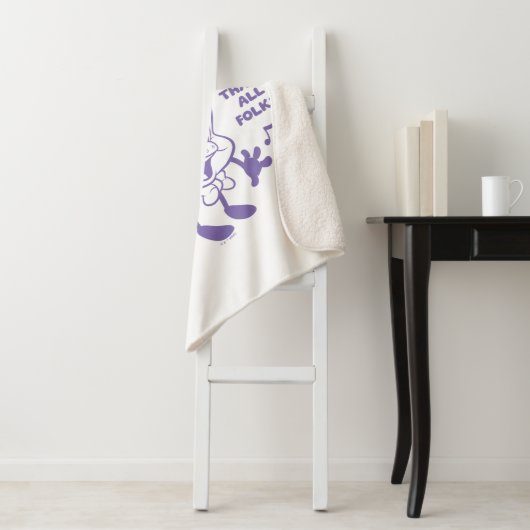 Smakelijke Retro Porky Pig Sherpa Deken (In situ)