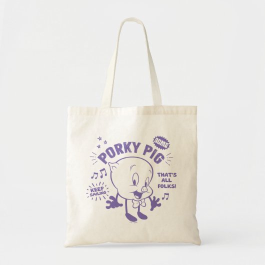 Smakelijke Retro Porky Pig Tote Bag (Voorkant)