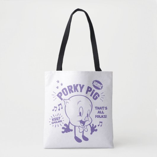 Smakelijke Retro Porky Pig Tote Bag (Voorkant)