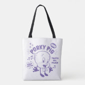 Smakelijke Retro Porky Pig Tote Bag (Achterkant)