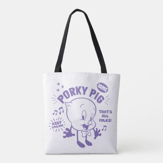 Smakelijke Retro Porky Pig Tote Bag (Achterkant)