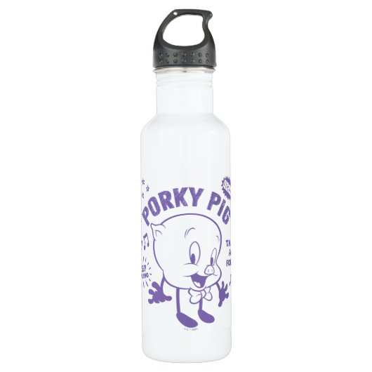 Smakelijke Retro Porky Pig Waterfles (Voorkant)